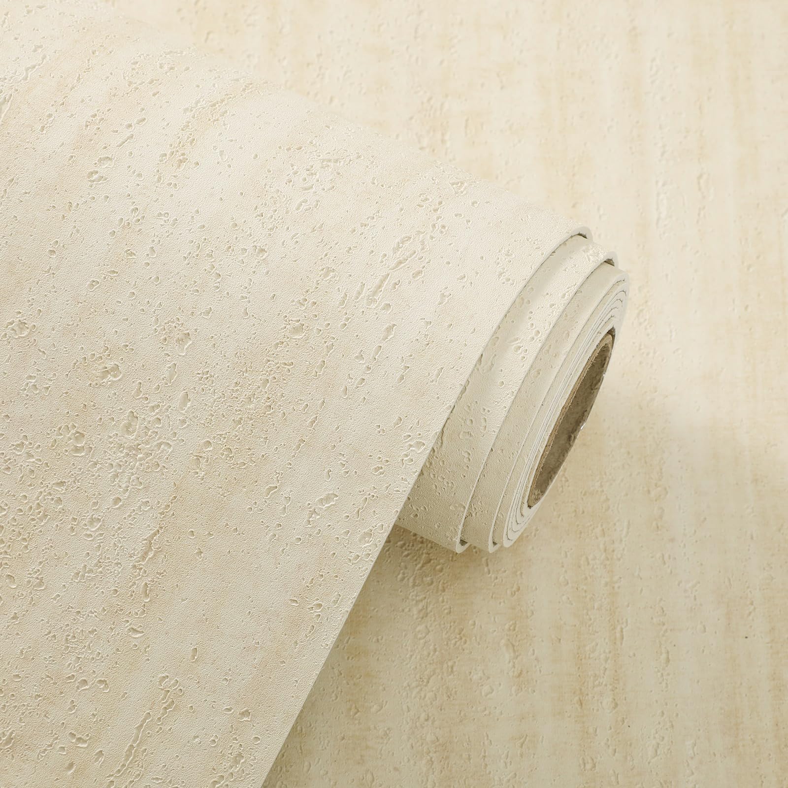 Trafagala 3 Roll Beige Peel and Stick Wallpaper 3D Limestone Texture