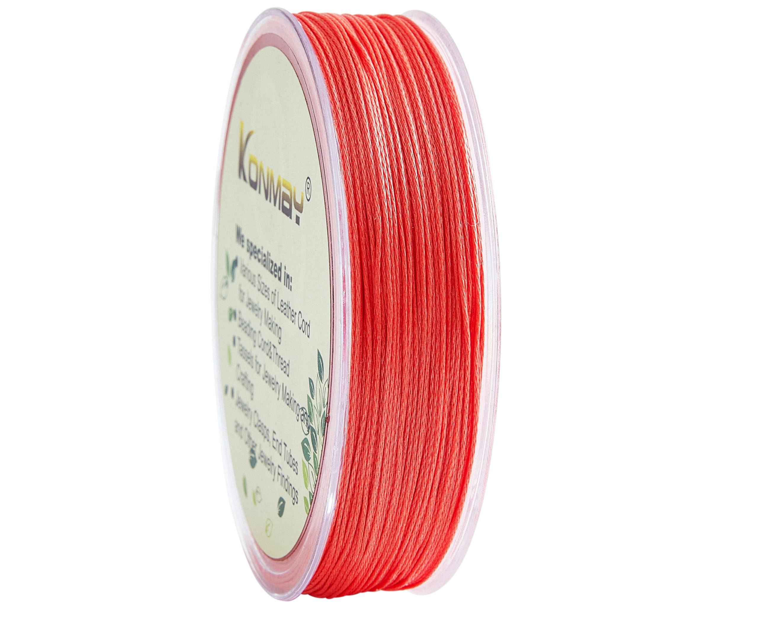 KONMAY 90 Meters 0.5mm 4 Strands Braided Fishing Line, 45kg. Strength, Beading Line, Extra Strong String for Jewelry Making, Bead Weaving, Loom Work, Crafting