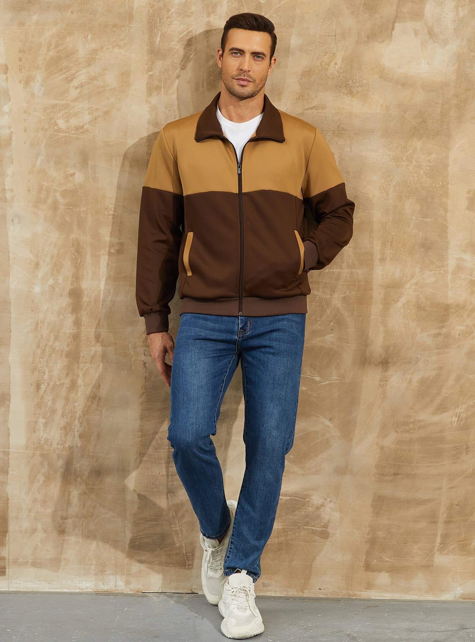 Zaitun Veste bomber légère et décontractée pour homme