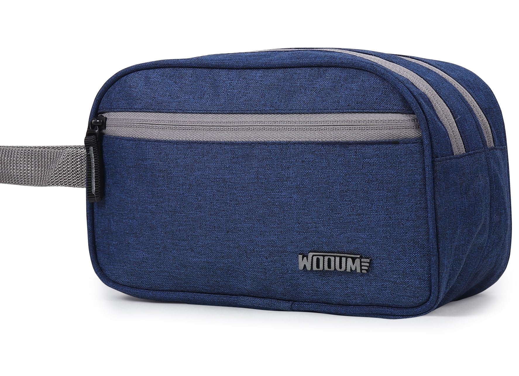 Wooum Polyester Toiletry Bag for Men & Women, Travel Pouch for Toiletries Shaving Kit & Cosmetics, Water Resistance Pouch for Travel Accessories, Organizer Travel Pouch for Make Up (Navy Blue)