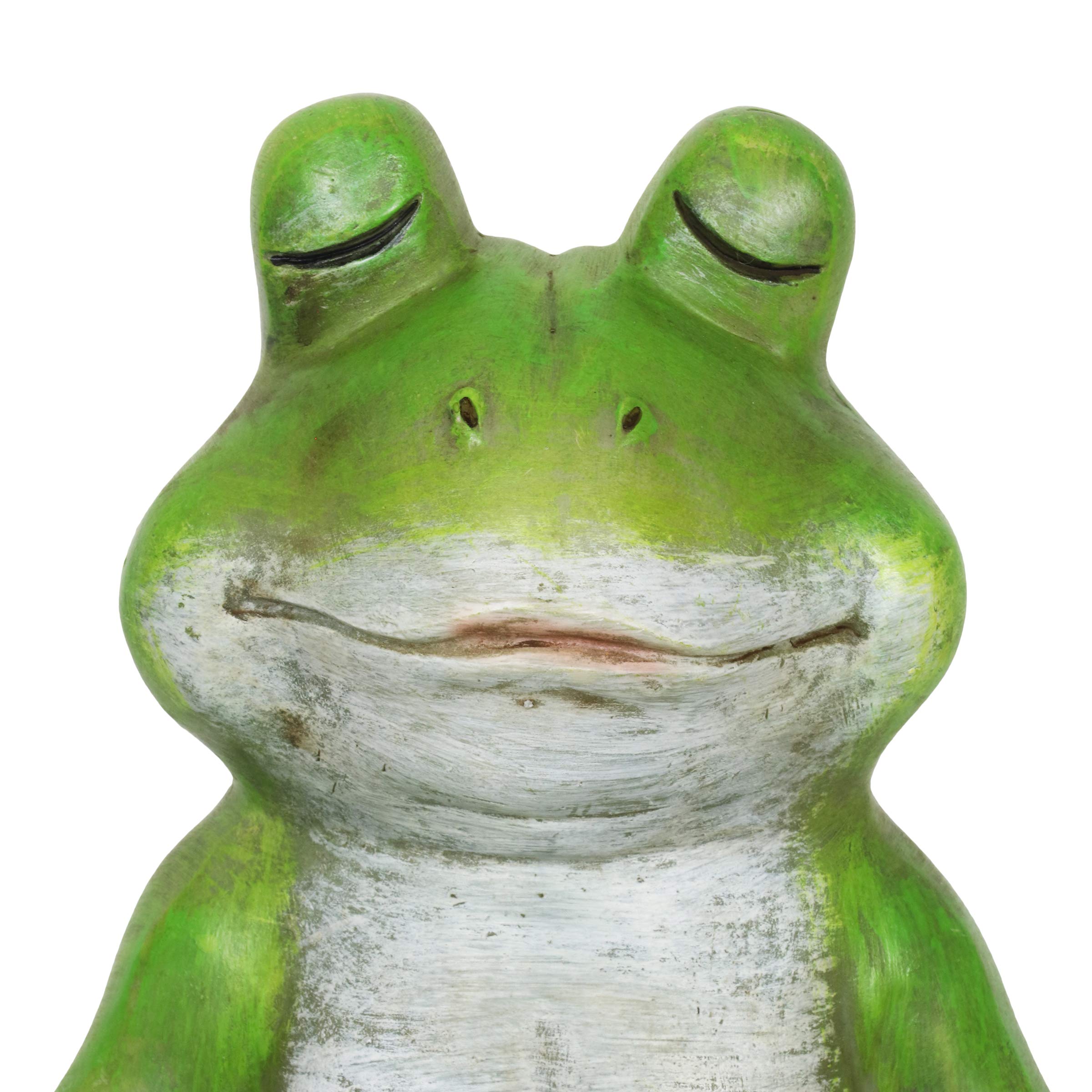 Buy Exhart Solar Yoga Frog Holding 2 Glass Balls Garden Statue Hand