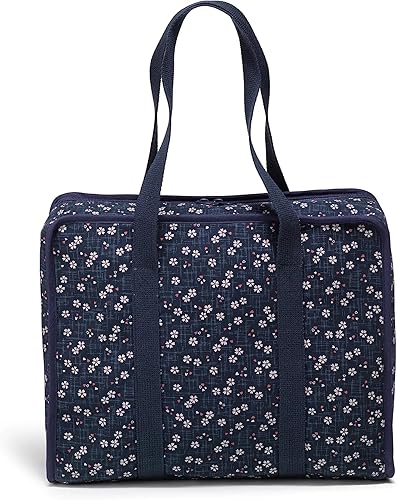 Miniatura 5 de Prym Propósito, bolsa organizadora de proyectos florales blancos, EE.UU. talla única