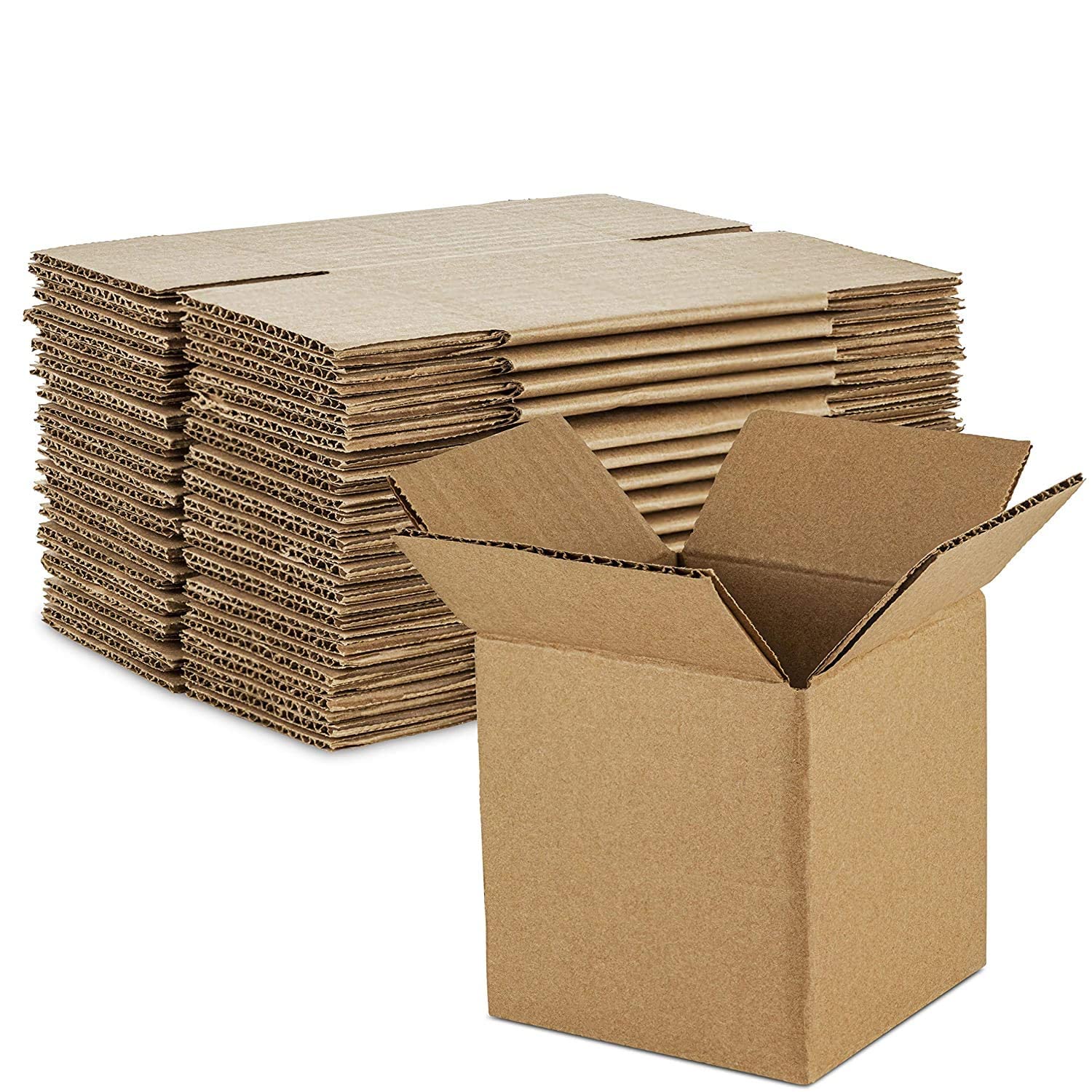 Anmol Packaging 3 Ply Brown Corrugated Box_Packing Box Size: 4X4X4 Length 4 Inch Width 4 Inch Height 4 Inch Shipping Box Courier Box (Pack Of 50