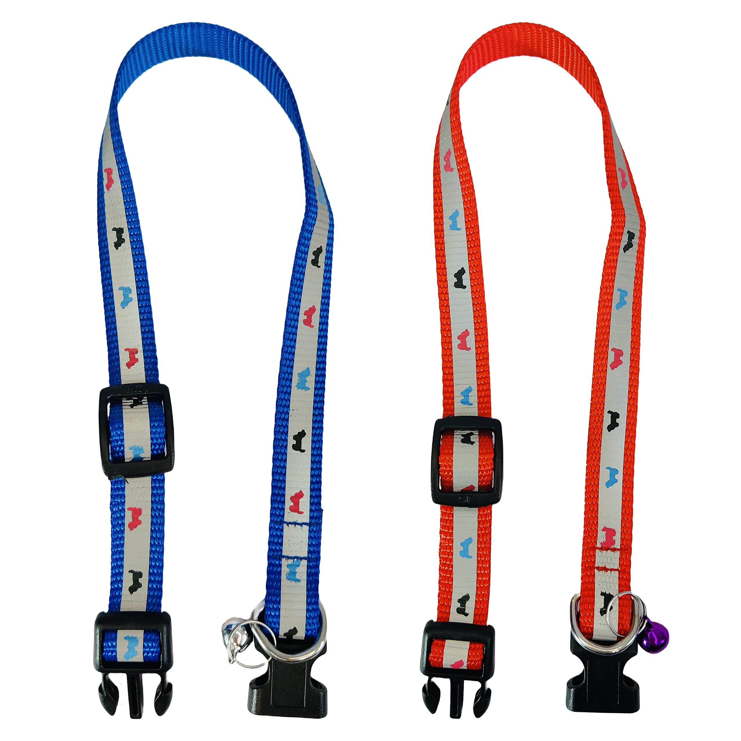 Chullbull Pet Products Nylon Reflective Dog Collars Pack of 2 Quick Drying Durable Dog Collar with Highly Reflective Material Suitable for Outdoor Indie Street Dogs,2 Pieces,Colour May Vary (B0BCL65QX7) Amazon Price History, Amazon Price Tracker