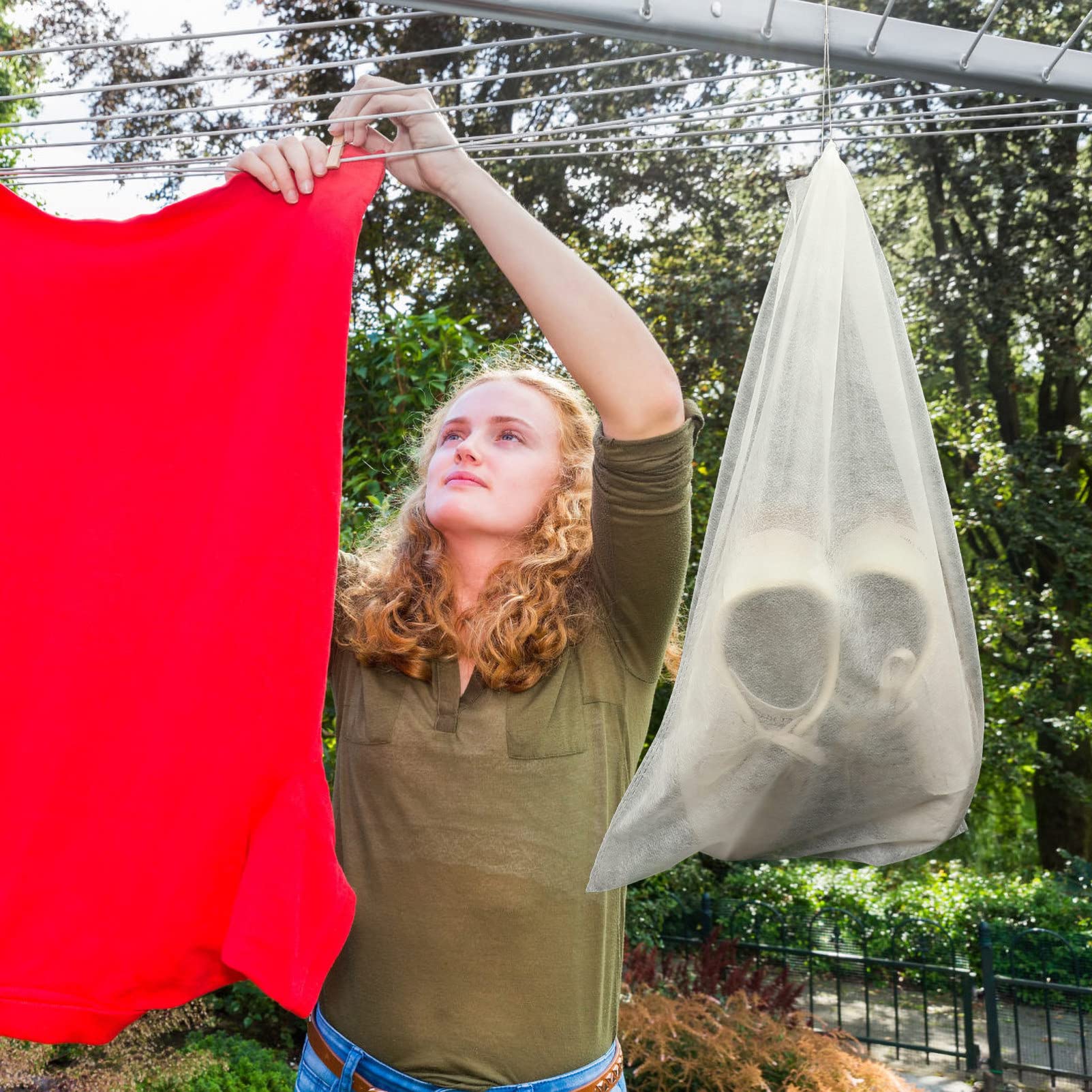 FOMIYES Sacchetti per Organizzazione Bagagli Non Tessuto Porta Scarpe da Viaggio Bianco per 50 Pezzi Borsa Protettiva Scarpe da Trekking