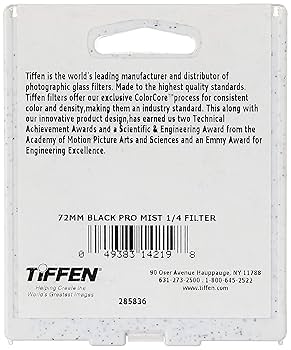 Tiffen ティッフェン 72MM PRO-MIST 1/4 FILTER 72PM14 Tiffen 72BPM14 72mm Black Pro-Mist 1/4 Filter : Amazon.ca