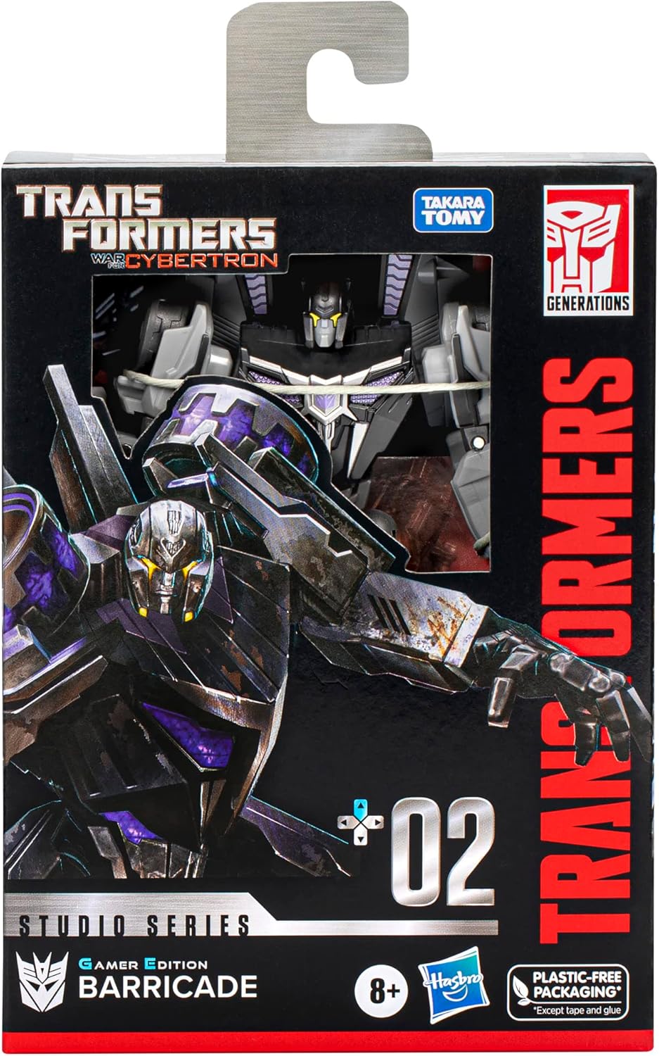 Transformers Toys Studio Series Deluxe Class 02 Gamer Edition Barricade Toy, 4.5-inch, Action Figure for Boys and Girls Ages 8 and Up