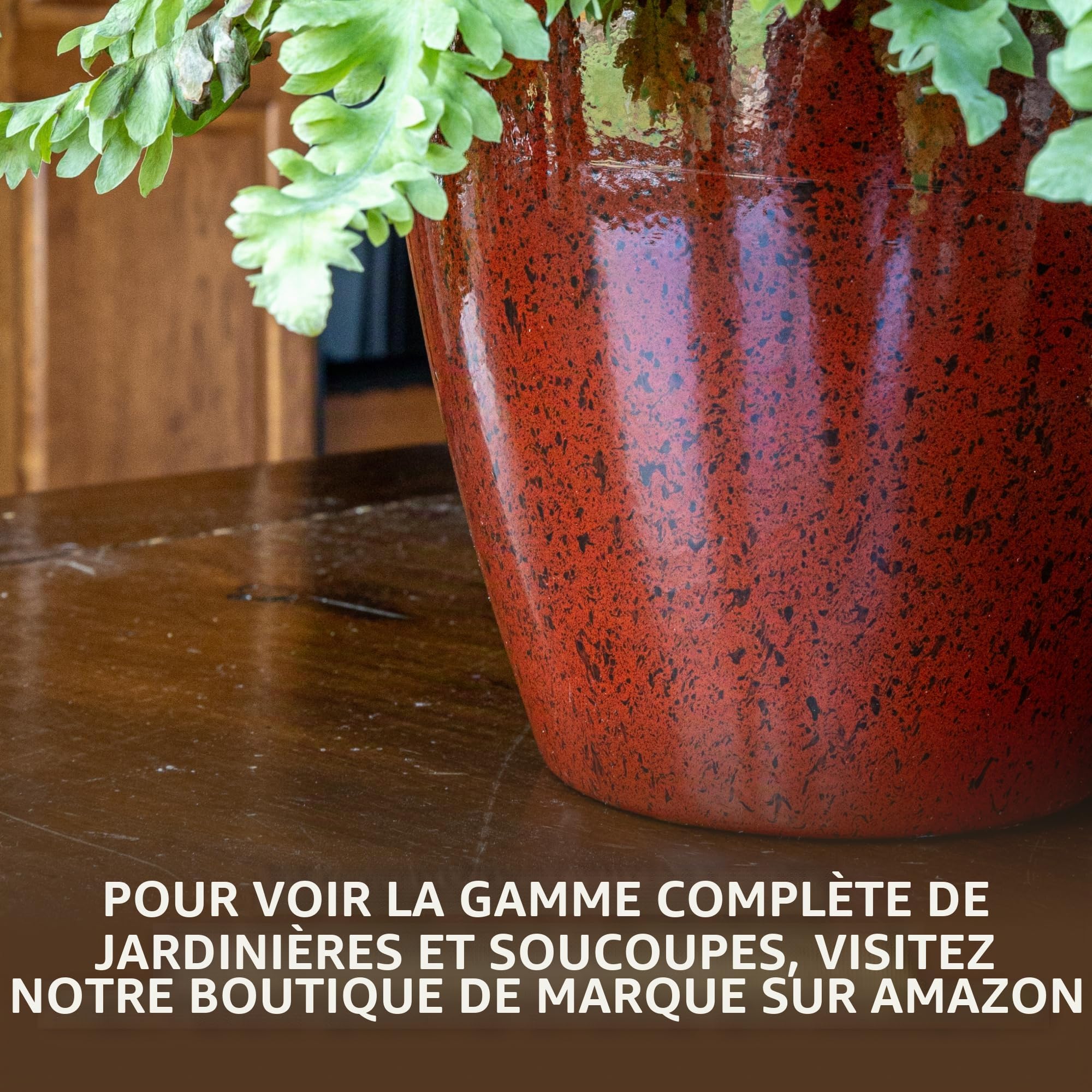 Classic Home and Garden Pot de Fleurs en résine, cuivre Vieilli 20,3 cm