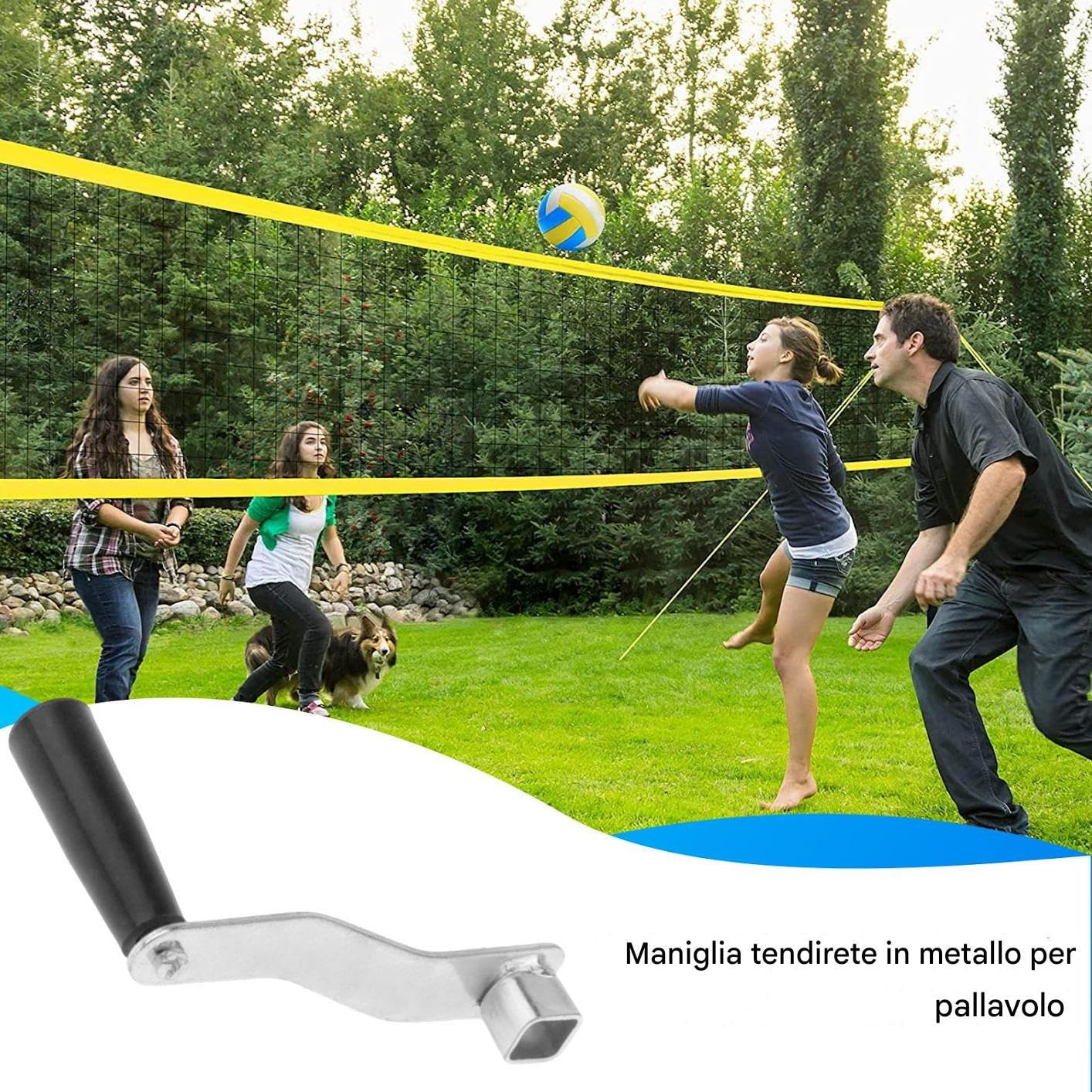 Manovella Per Rete Da Pallavolo - Sostituzione Del Dispositivo Di Tensione A Installazione Facile - Maniglia Tensionatore Rete Da Pallavolo,Per Campo Da Badminton Con Per Sport Esterno Su