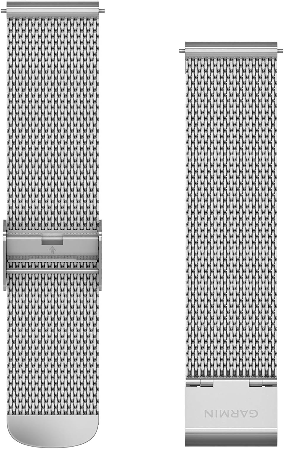 Garmin Quick Release Bands (20 mm) - Silver Milanese Band with Silver Hardware