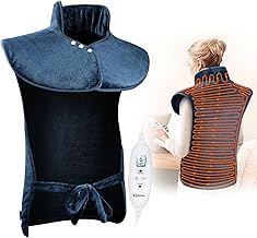Electric Thermal Pad for Back Shoulders and Neck with Automatic Shut-off Thermal Pad 60 x 100 cm 10 Levels Temperature 9 Time Settings Machine Washable up to 40 °C