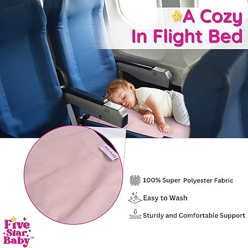 Miniatura 10 de Cama de avión para niños pequeños, lo último en artículos esenciales de viaje en avión para niños Extensor de asiento de avión para niños Cama