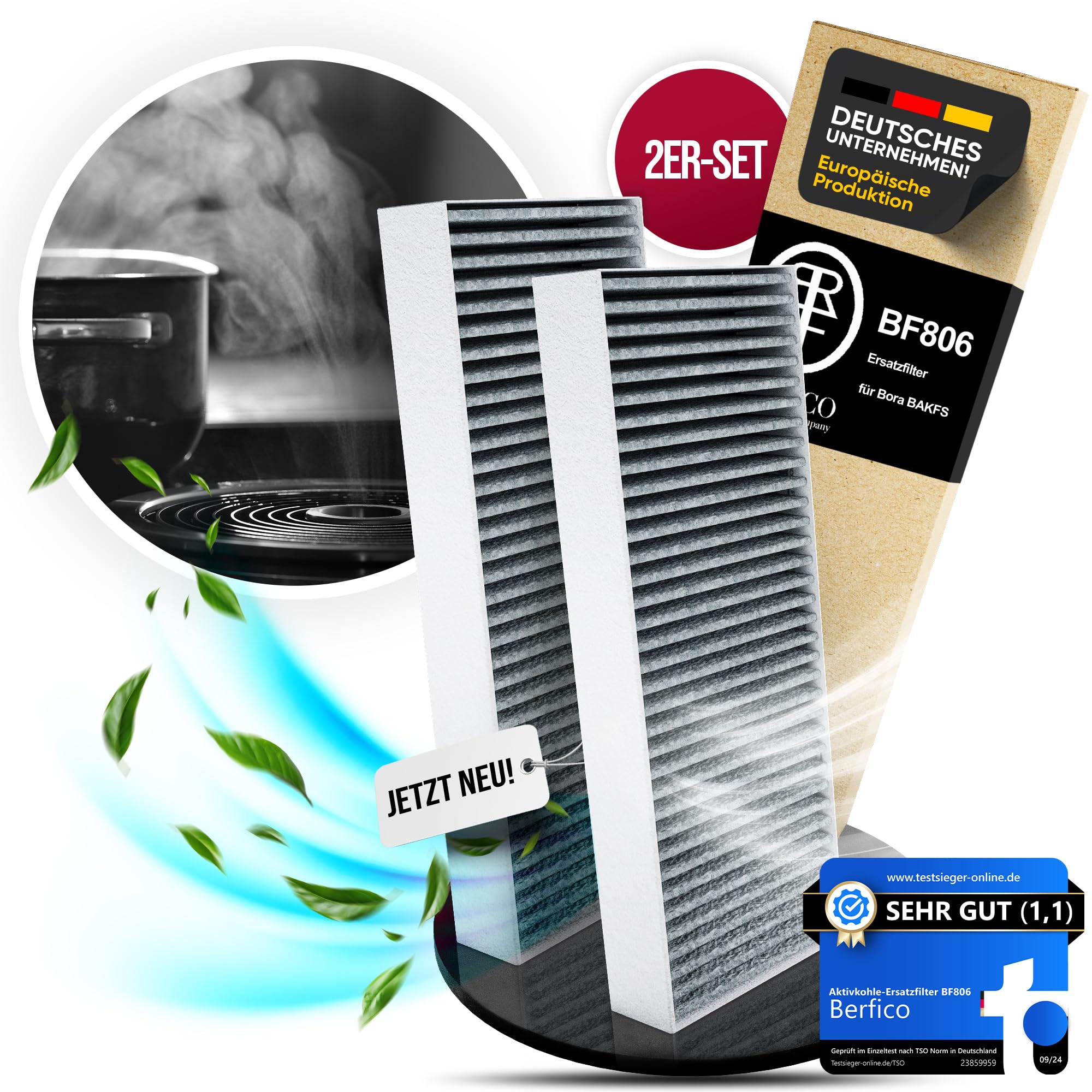 AllSpares Filtro ai carboni attivi per piano cottura, adatto per