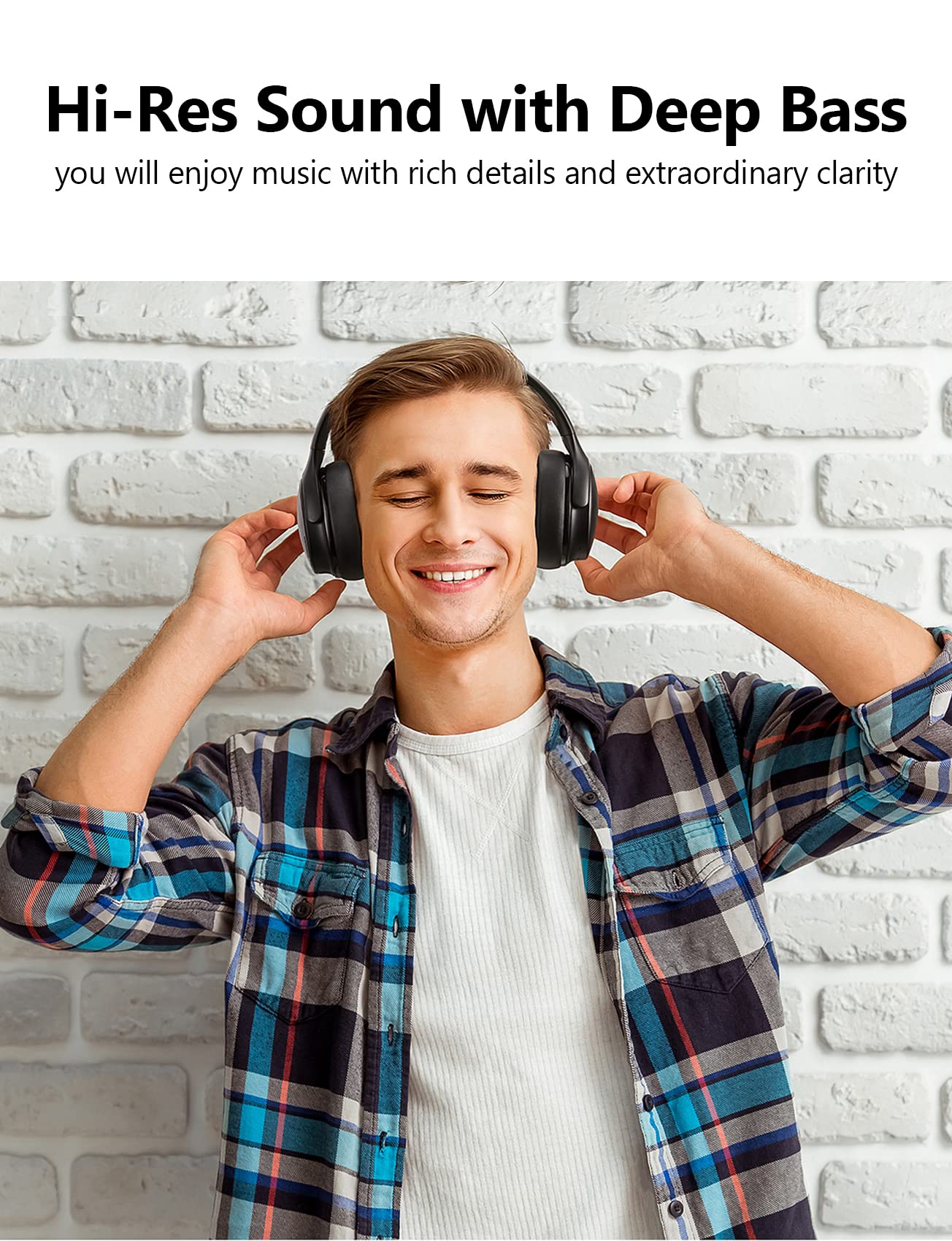 Active Noise Cancelling Headphones, Bluetooth5.0 Headphones with 35H