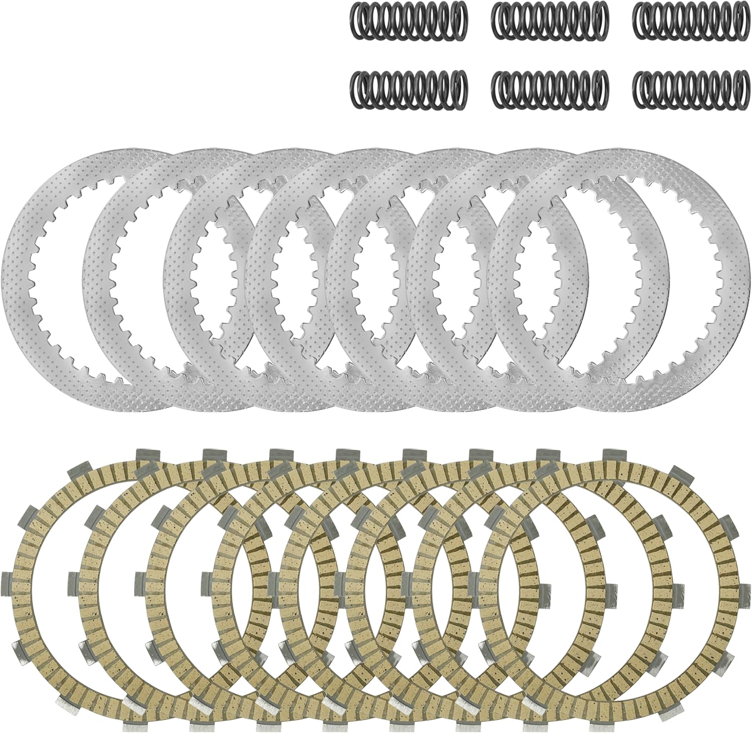 Caltric Clutch Friction and Steel Plates with Springs Kit Compatible with Suzuki RMX450Z 2010 2017-2019
