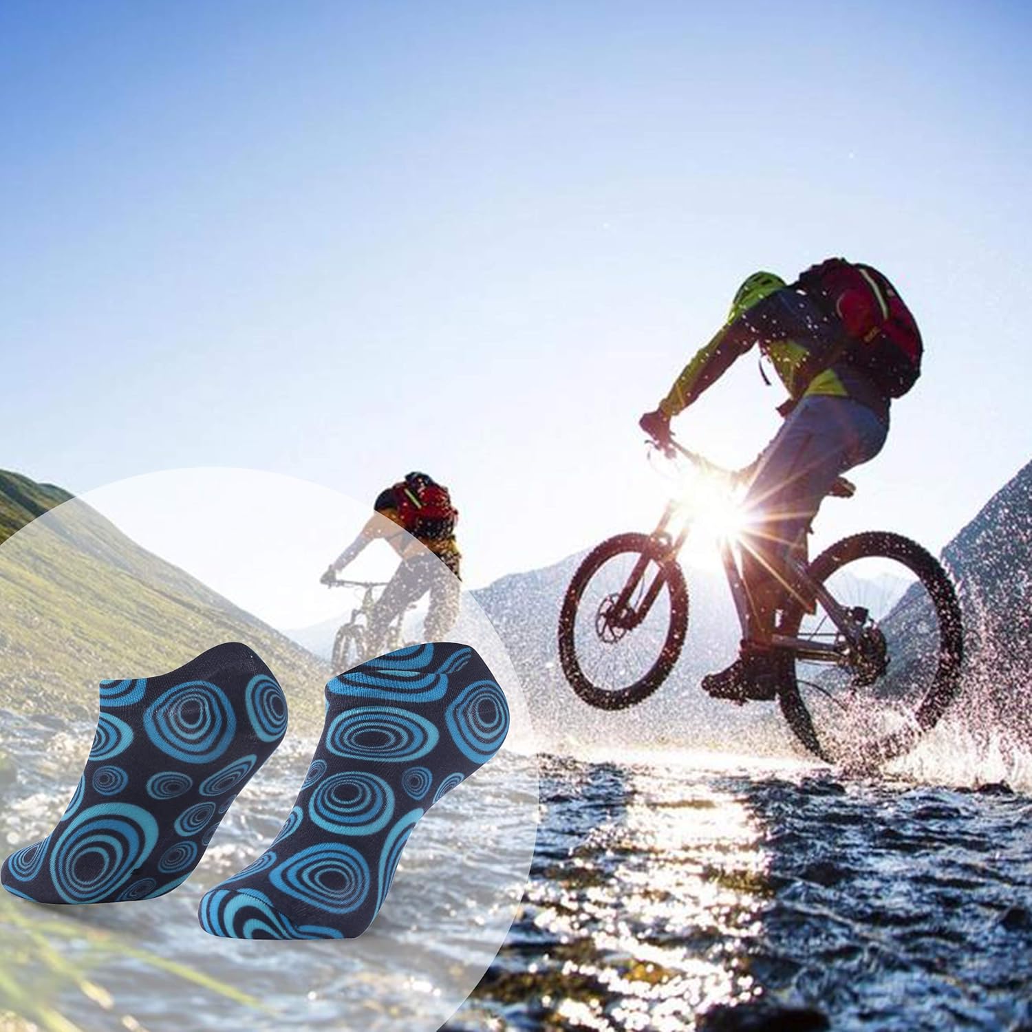 RANDY SUN Waterproof Socks, Unisex Cycling/Hunting/Fishing/Running Ankle Socks 1&2 Pair - Image 7