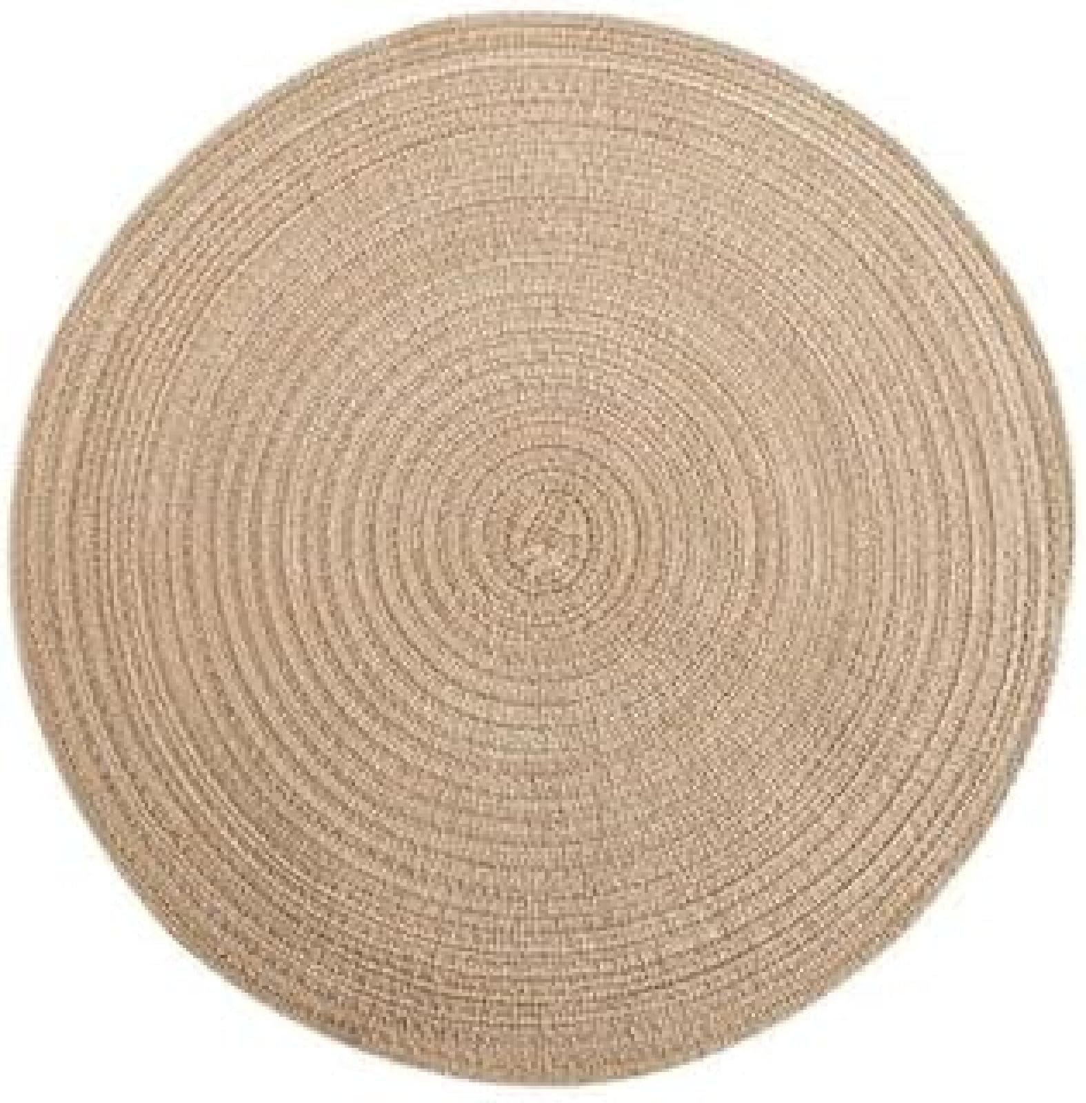 Set de table rond thermorésistant lavable en coton orange rouge pour vaisselle de fête