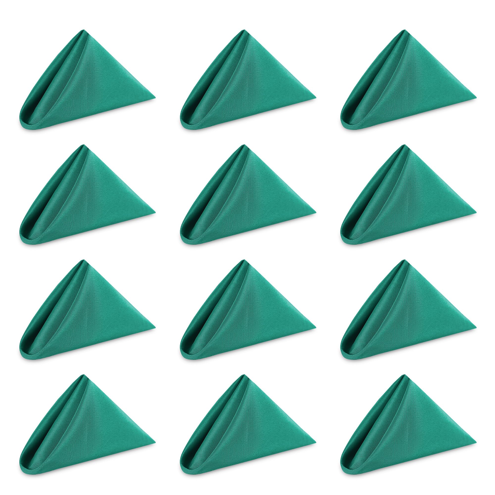WedDecor Cloth Napkins 20 x 20 Inch 100% Polyester Forest Green, 20pcs — image 1