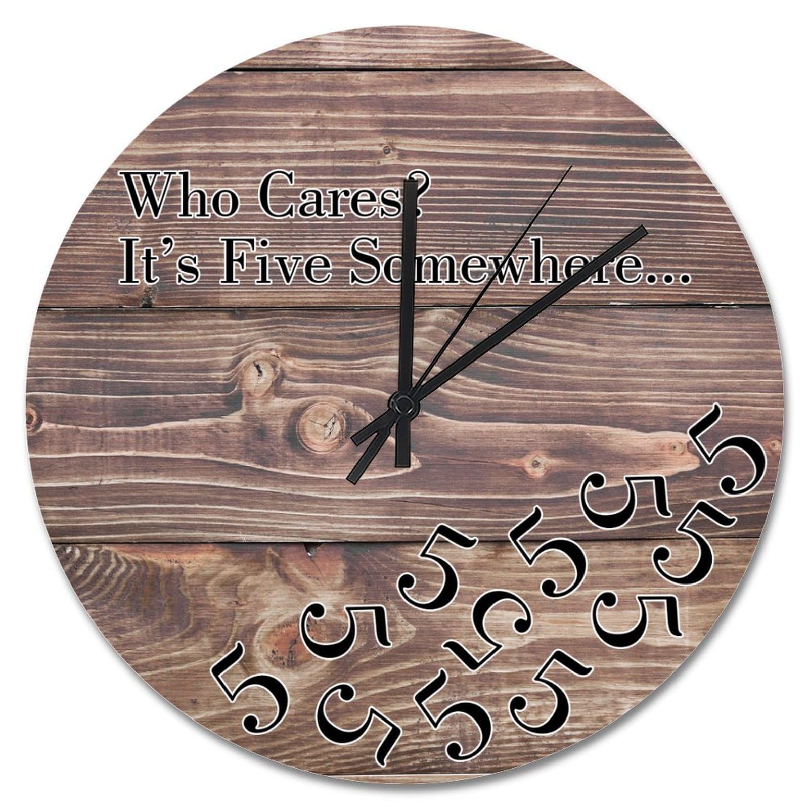 Horloge murale ronde en bois rustique, le cadeau de crémaillère idéal pour vos proches