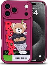Enflamo for iPhone 17 Pro MAX Case Matte Back Silicone Cover 3D Designed | Camera Bump Protection (Maroon)
