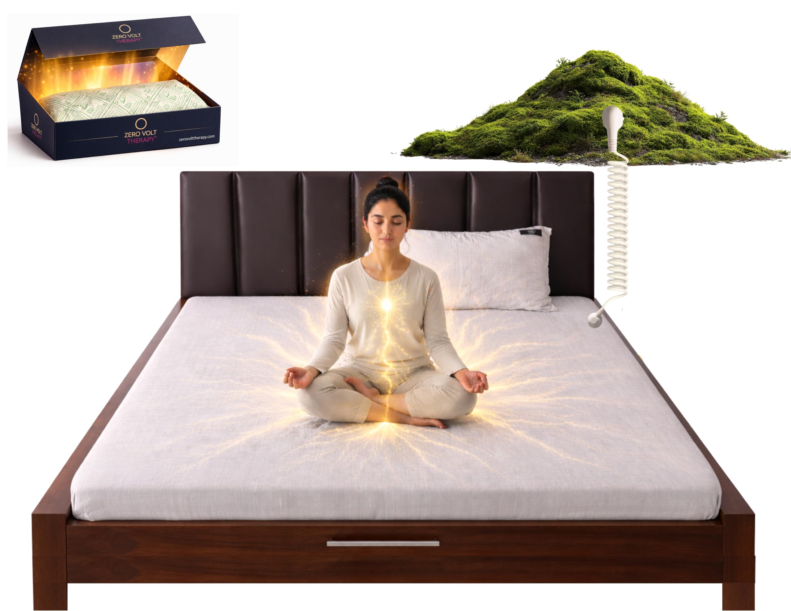 Earthing Grounding Bedsheet – Pure Silver Fibre, Cotton Conductive Fabric – Reduces Body Voltage, Improves Sleep – Complete Kit Included – Single & King Size (Beige, Single)-image-22