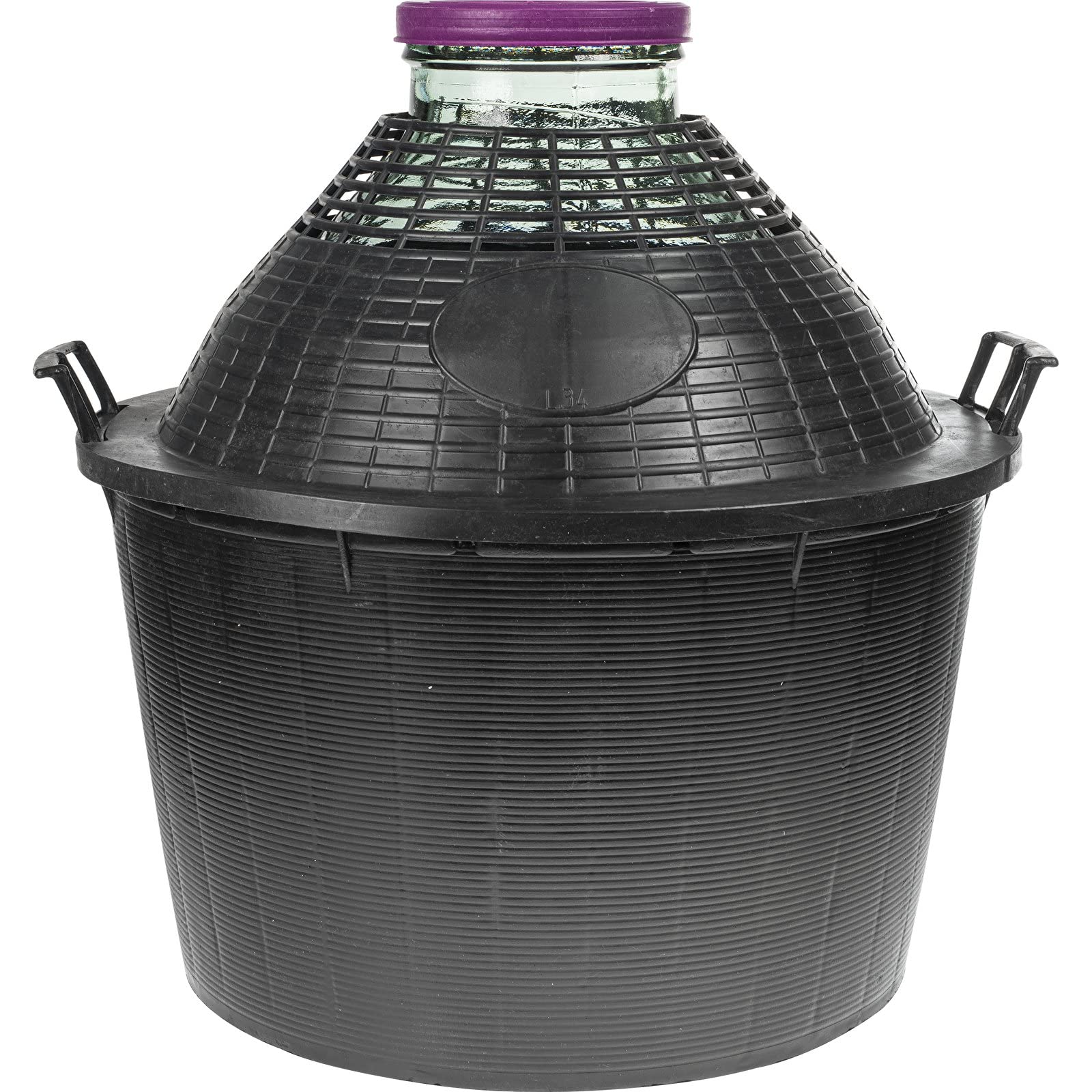 AlcoFermBrew Bonbonne à col Large 34L – Bonbonne en Verre | Dame-Jeanne en Verre | Seau Fermentation