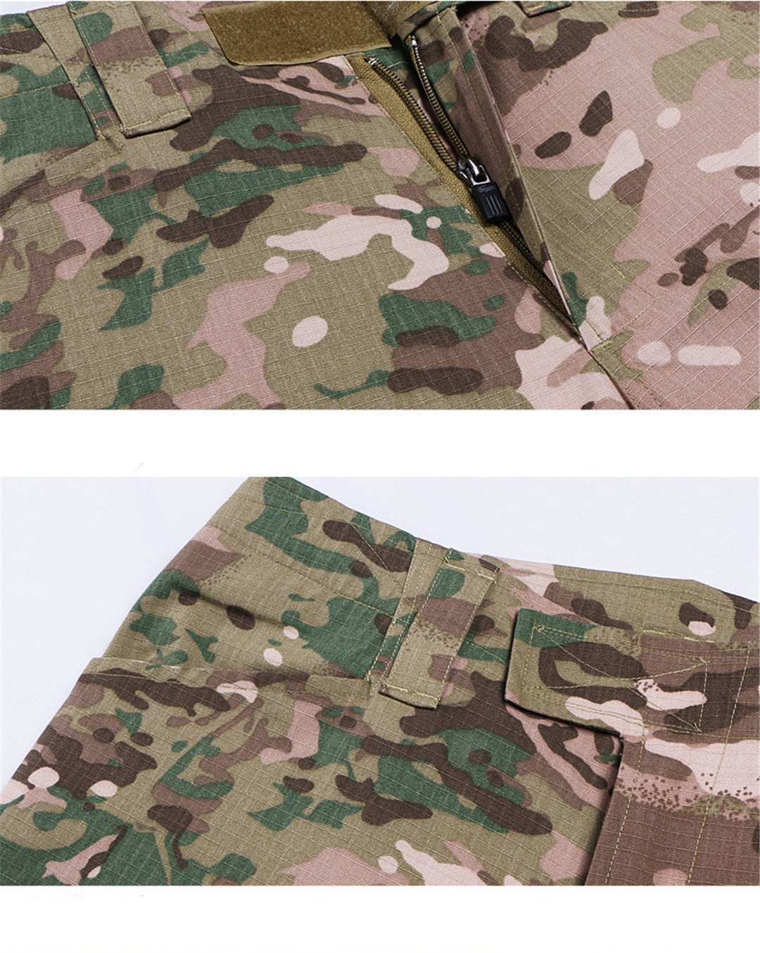 Chemise de Combat Militaire Homme Airsoft Shirt Tenue Camouflage Uniforme Tactique Séchage Rapide à Manches & Pantalon Costume Tenues de Combat Pantalon Paintball