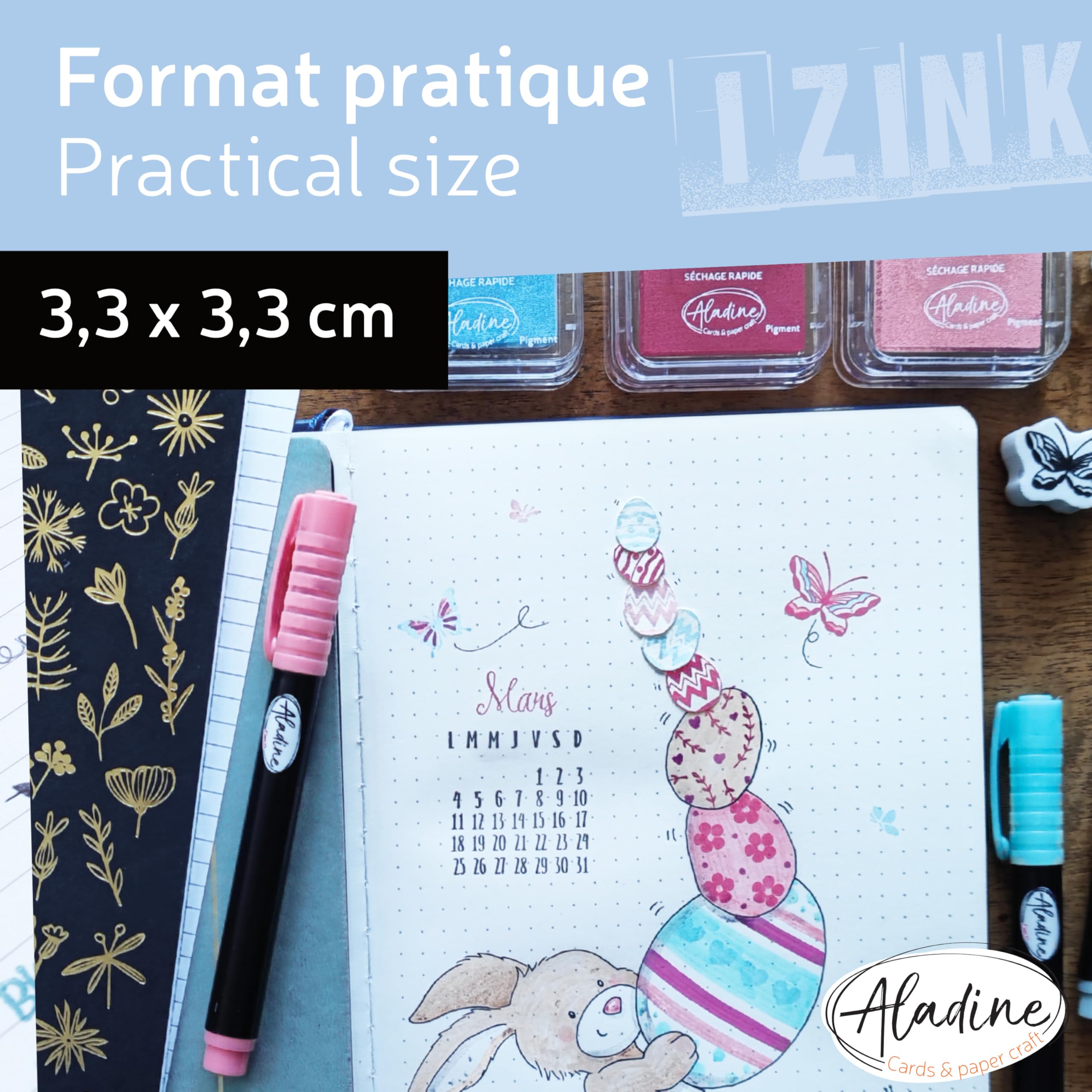 Aladine - Set Di 10 Inchiostri Acidulati Per Timbratura E Crafts - Foto 8