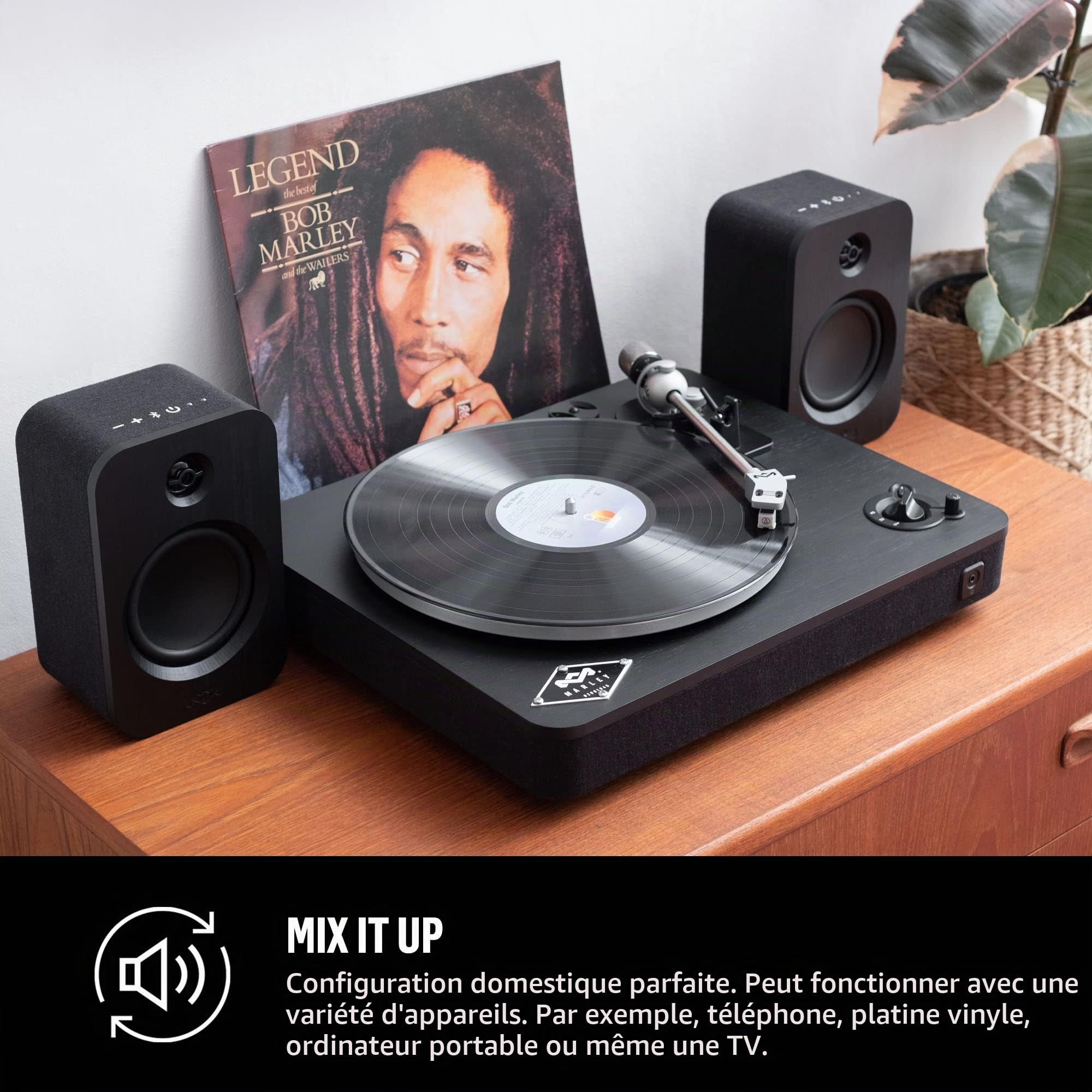 Marley House of Get Together Duo Enceintes Bibliothèque Bluetooth