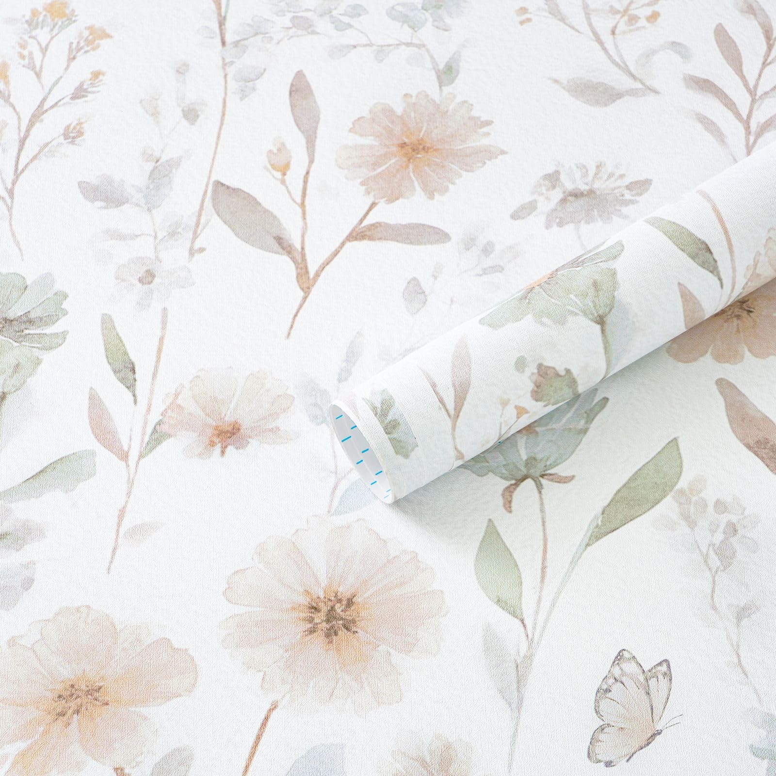 Ismoon Floral Peel and Stick Wallpaper