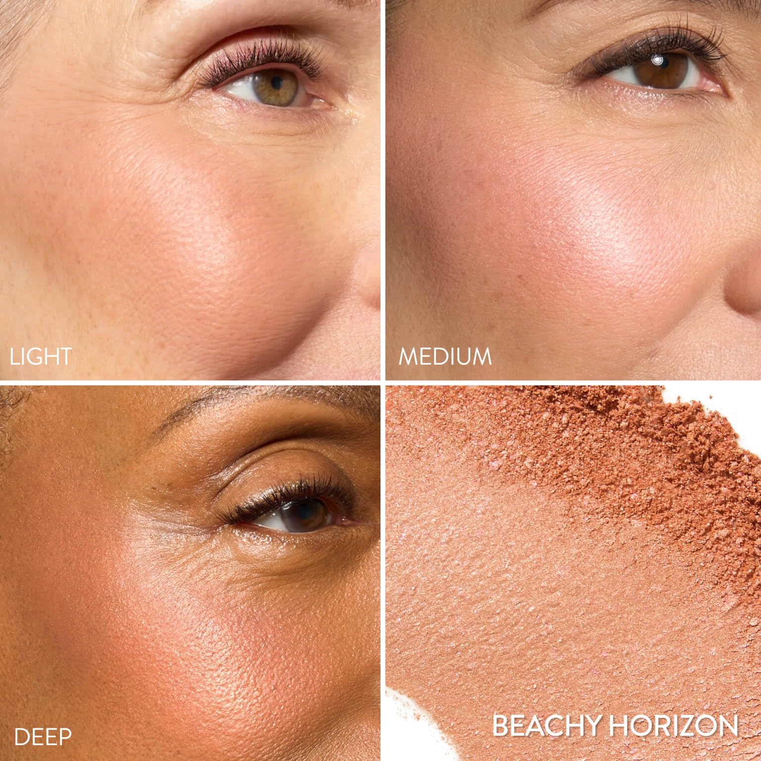 LAURA GELLER NEW YORK Baked Blush-n-Brighten - Juego de 2 brochas en ángulo y rubor marmoleado (09 Beachy Horizon + cepillo angular)