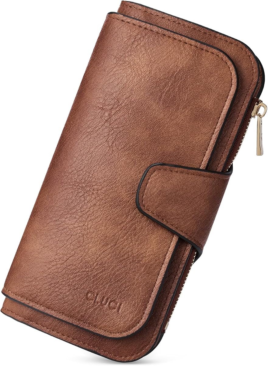 RFID Wallet for Women Bifold Wallet with ID Window