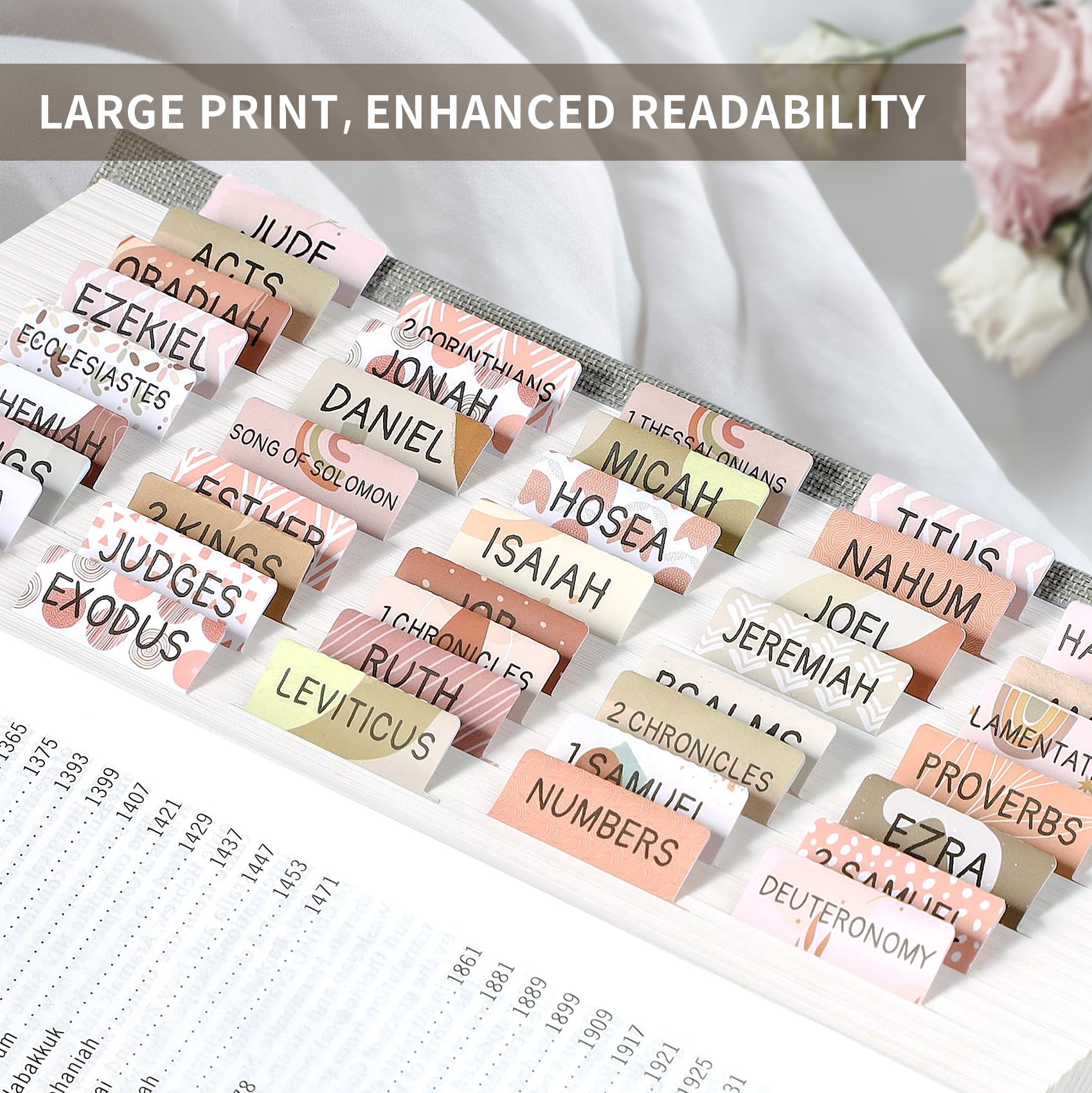 Snapklik.com : Bible Tabs For Women & Men, Laminated Bible Tabs For ...