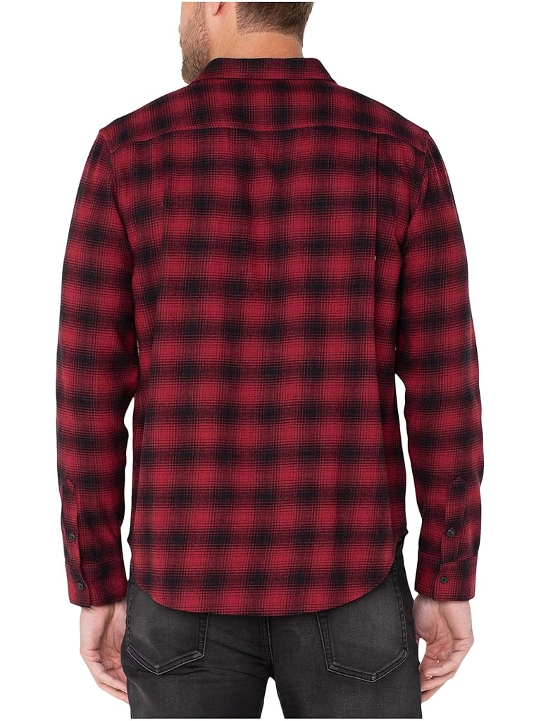 Red Liverpool Los Angeles Long Sleeve Button Up Shirt With Flap Pockets