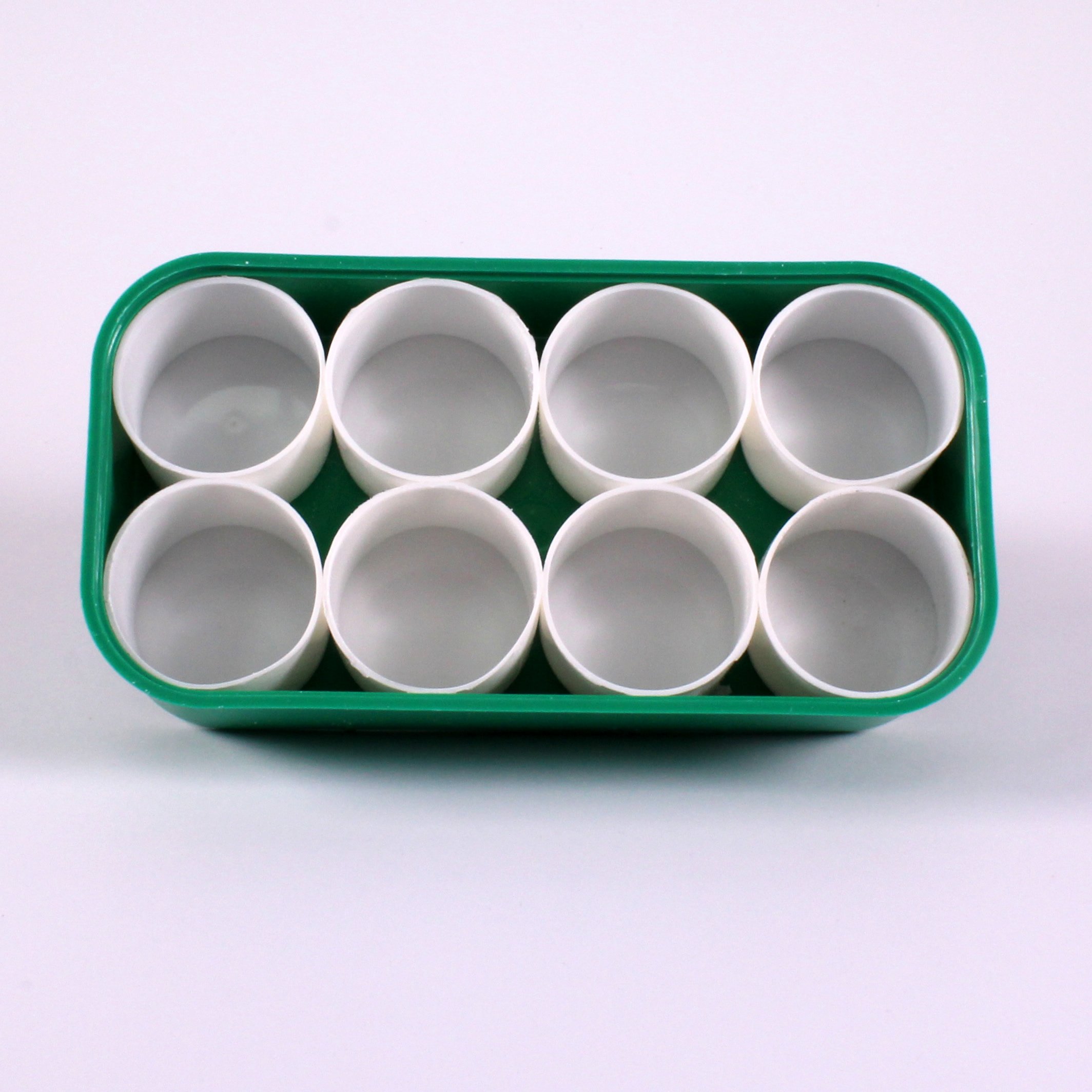 Plastic Paint Mixing Tray with 8 White Painting Pots Wells for Art & Crafts by BCreative ®