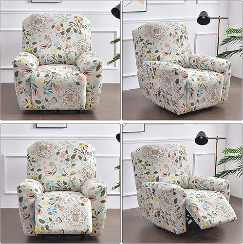 Vista 236 de Eco-Ancheng Fundas reclinables Lazyboy de 4 piezas, fundas para sofá reclinable, fundas antideslizantes para sillas reclinables, con bolsillos de 1