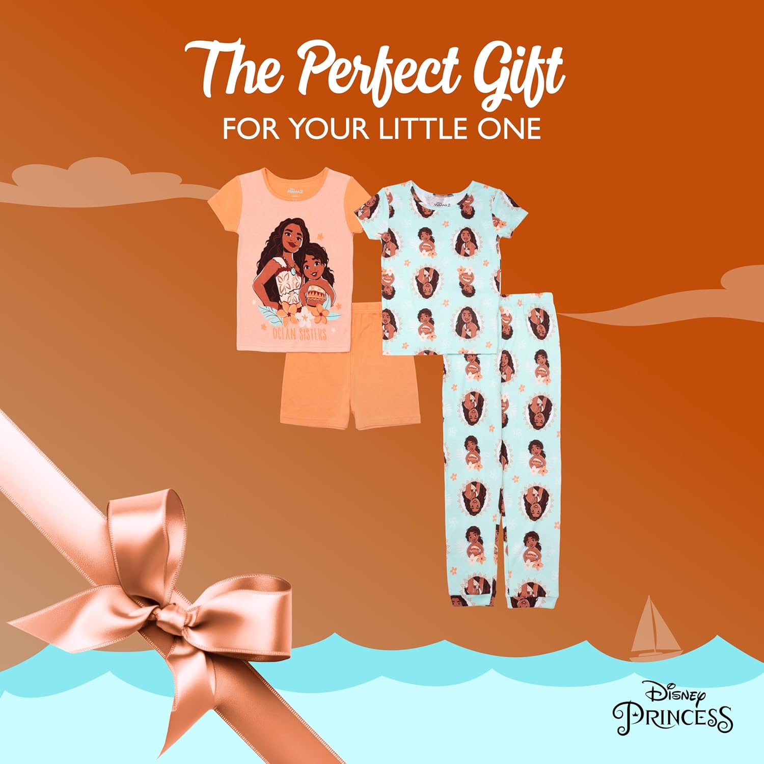 Disney girls 4-piece Snug-fit Cotton Pajama Set, Soft & Cute for Kids - Image 8