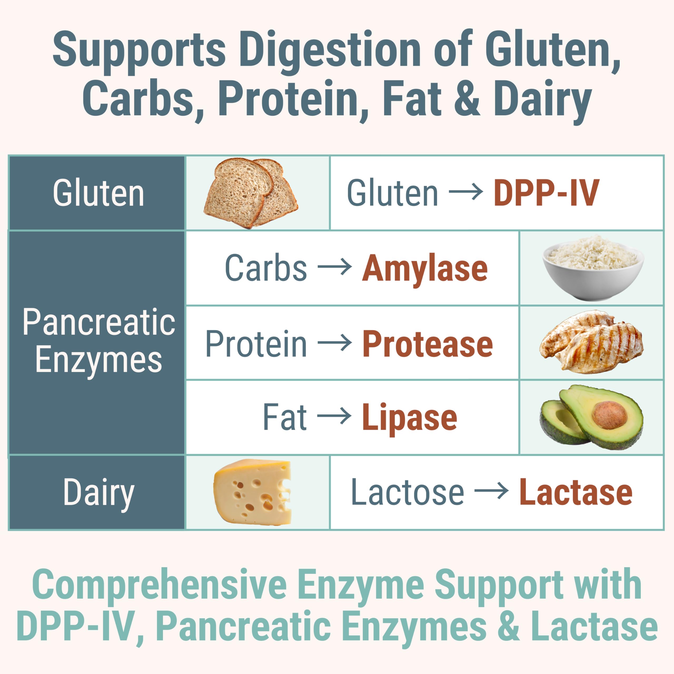 Gluten & Lactase Digestive Enzyme Gummies – Lactase Pancreatic Enzymes with DPP‑IV Lipase Gluco‑Amylase Lactase, Drops Chewables Capsules Pills Powder Supplement Alt, Pancreatic Support, for Kids — Amazon image 6