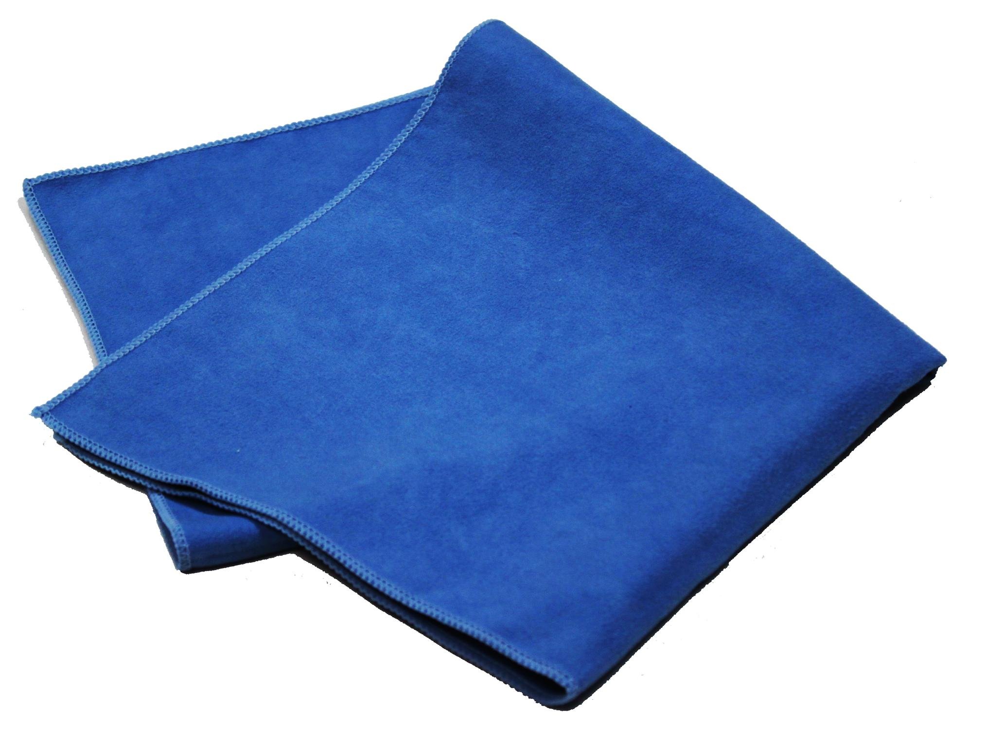 Pro-Clean BasicsA73050 Microfiber Suede Clean & Polishing Cloth, Lint Free, 220 GSM, Blue, 16" x 16", Pack of 12