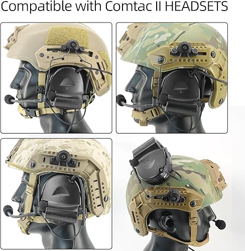 Miniatura 4 de Kit de adaptador de riel táctico ARC compatible con auriculares Comtac III y cascos de riel Fast ARCM-LokTeam-Wendy2.0 (negro)