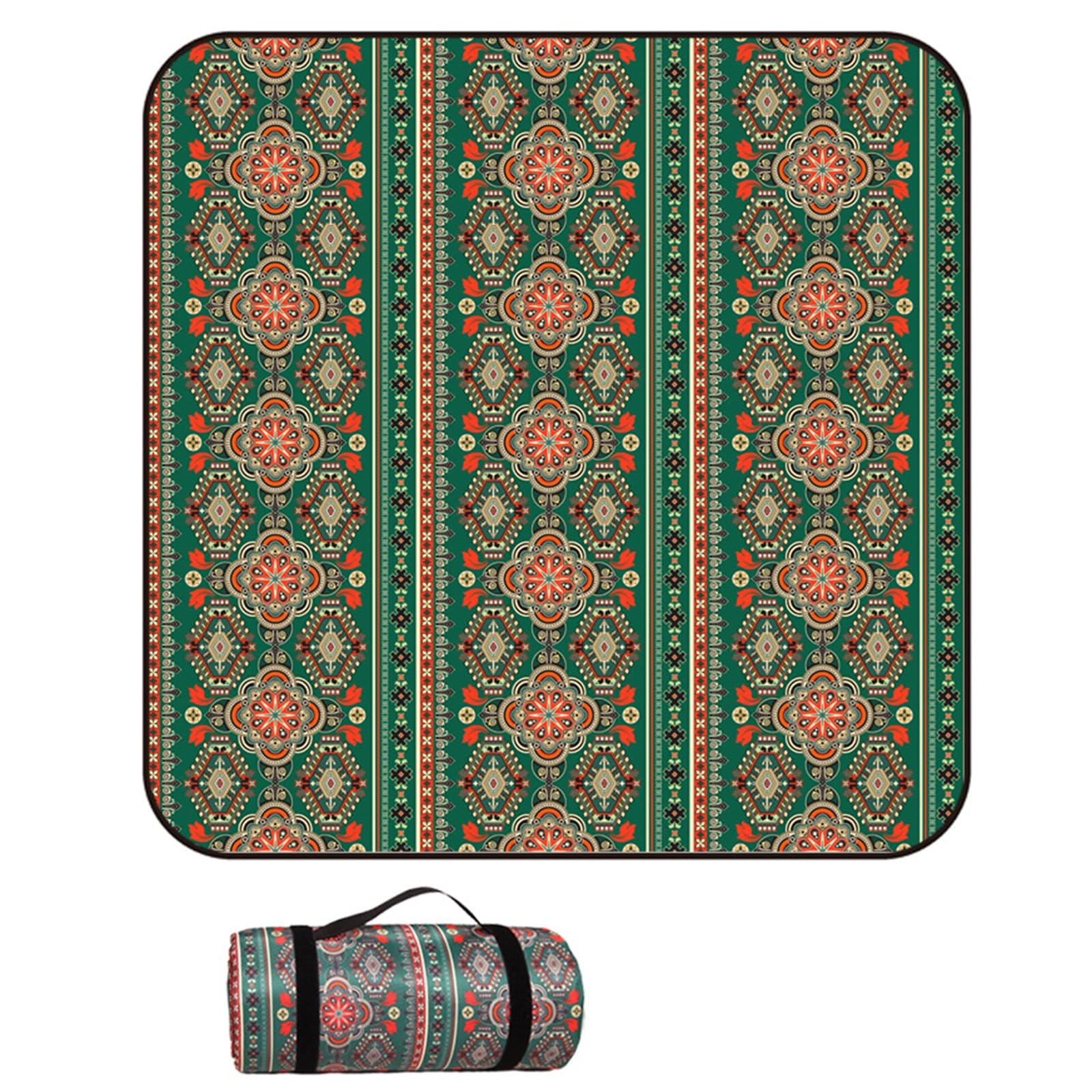 Coperta da Picnic Impermeabile 300x300/200x200/200x300cm, Coperta da Spiaggia Portatile Lavabile E Isolata, Grande Coperta da Picnic Rivestita in Alluminio per Picnic, Campeggio, BBQ