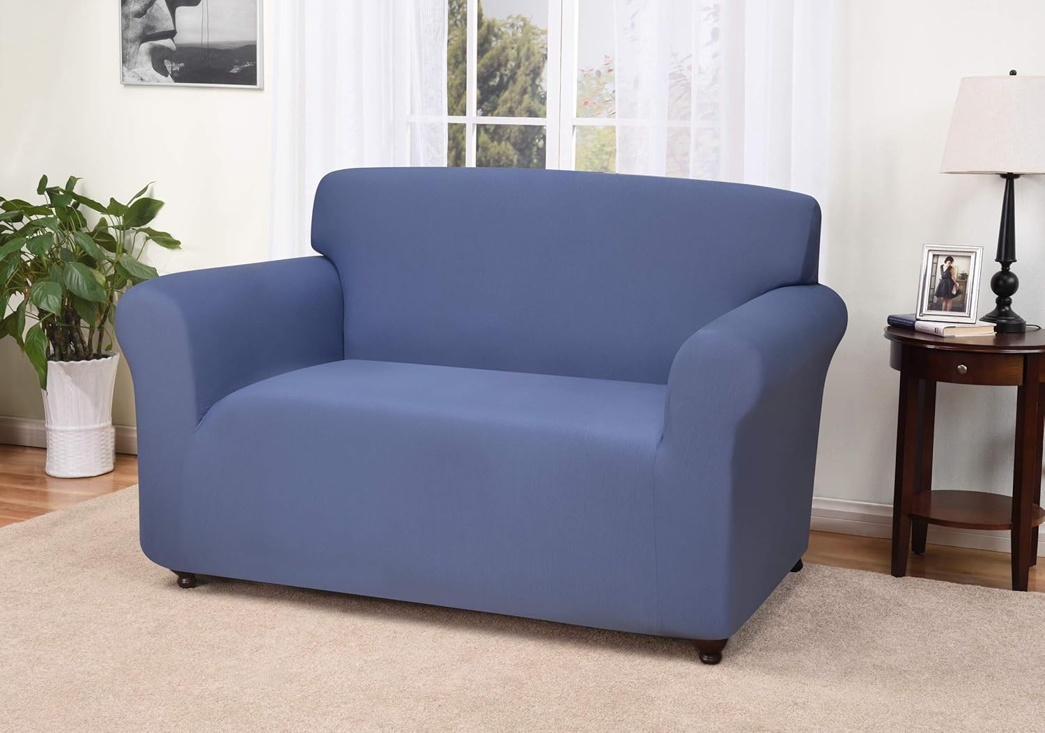 Madison Stretch Jersey Red Chair Slipcover, Solid : Home & Kitchen