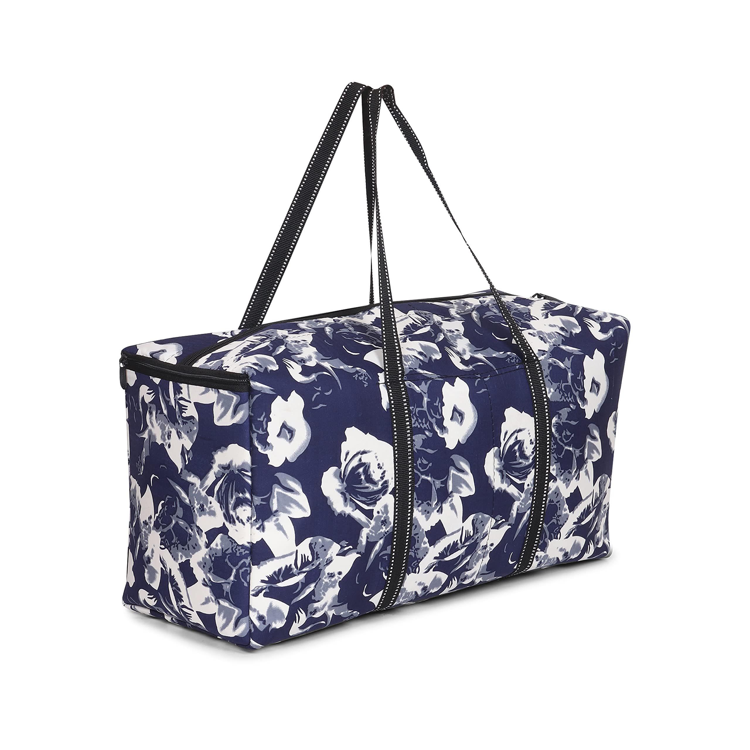 Blue White Travel Duffels Bag Man & Woman Printed-image-1