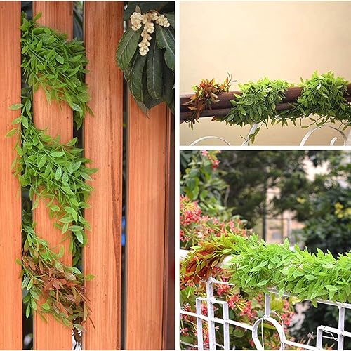 Vista 88 de CATTREE - Flores artificiales, paquete de flores de plástico flocado, plantas falsas, ramo de novia, interior, al aire libre, hogar, oficina, mesa