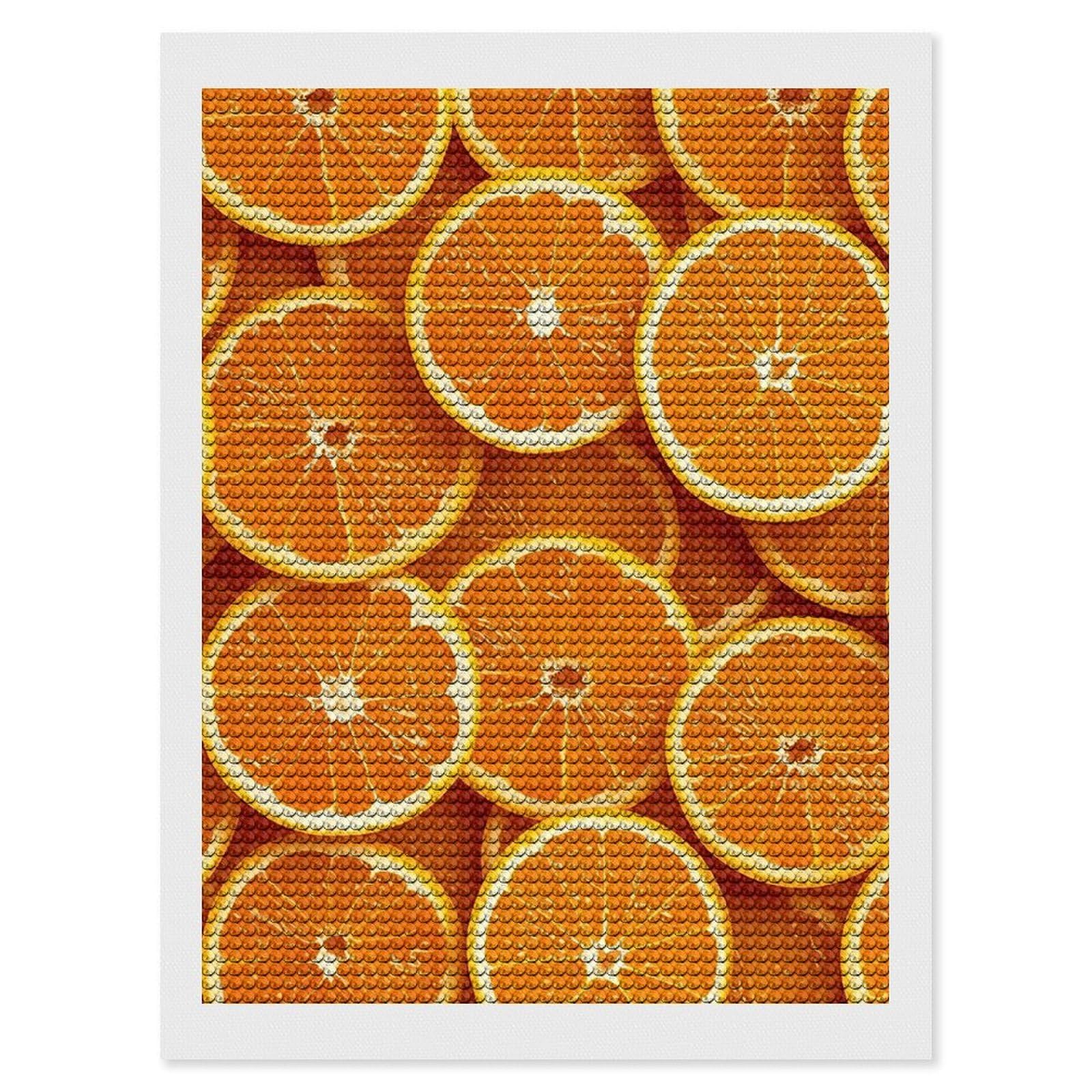 NONHAI Diamond Painting Kits for Adults - DIY Diamond Art Kits for Beginners - Full 5D Paint Drill Diamond Dots Paintings- Orange Slices Diamonds Pictures Gem Art and Craft Wall Decor 12"x16"