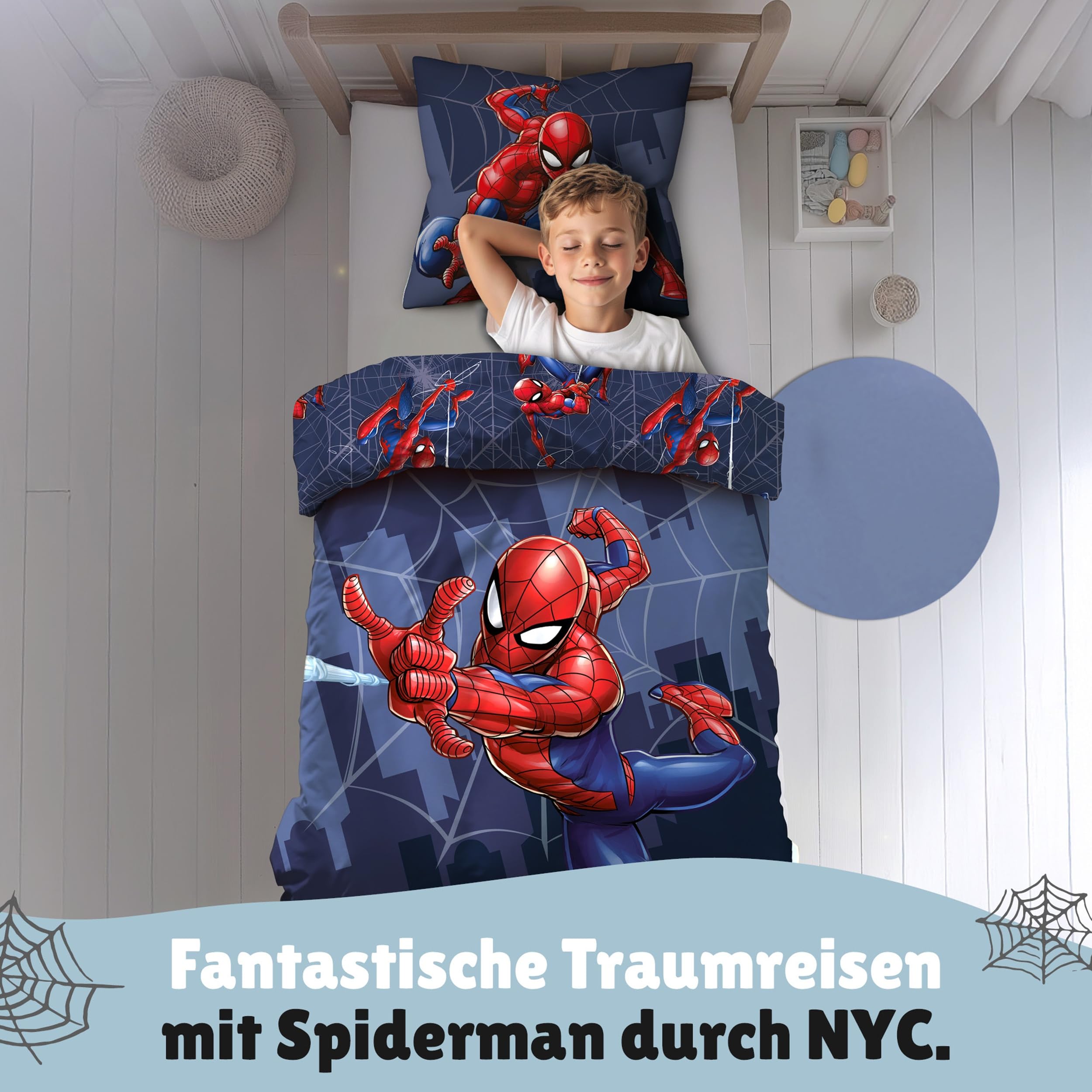 Spidey Bettwäsche Set 2-teilig Flanell - 135x200cm + 80x80cm Marvel Design