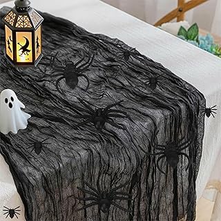 Dusty Table Runner, 90 x 300 cm, Boho Cheesecloth Table Runner, Semi-Transparent Decorative Fabric, Colour-3