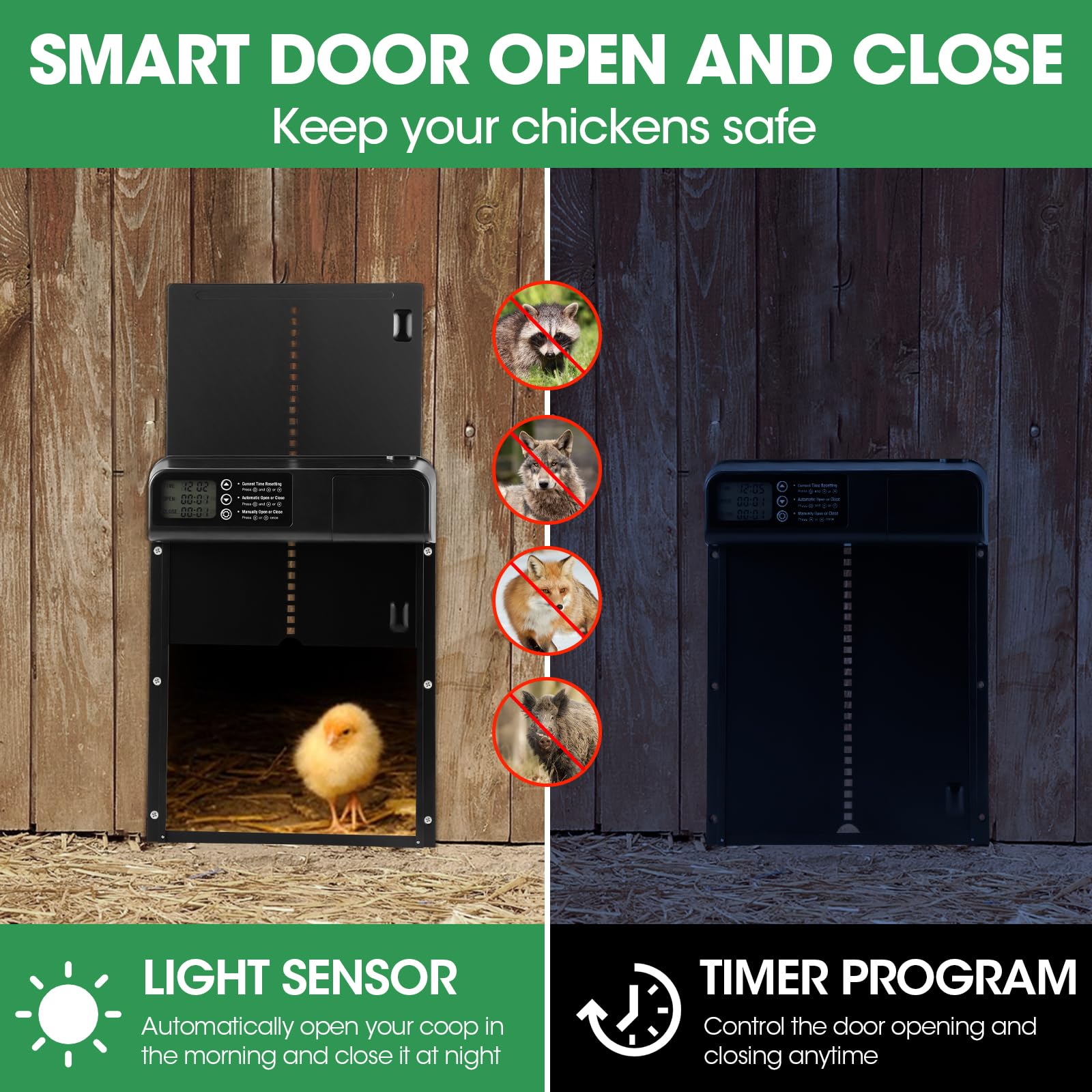 Automatic Chicken Coop Door, Electric Chicken Coop Door, Auto - View #7