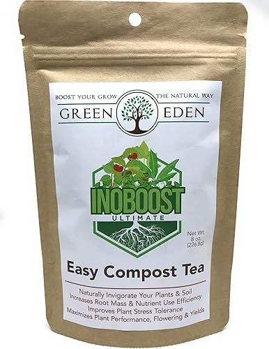 GreenEden InoBoost Ultimate Easy Compost Tea para plantas Potenciador de nutrientes y floraciĂłn Bioestimulantes solubles para el crecimiento de GreenEden InoBoost Ultimate Easy Compost Tea para plantas Potenciador de nutrientes y floraciĂłn Bioestimulantes solubles para el crecimiento de