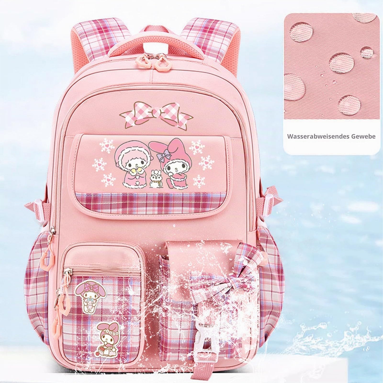 Roffatide Anime Rucksack Neue Semester Geschenktasche mit niedlichen Pins Anti-Diebstahl Laptop Rucksack Reise Wandern Tagessäcke Rucksack